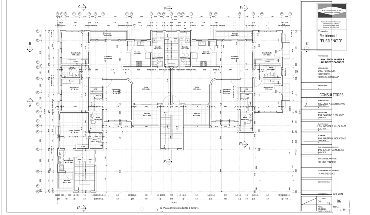 Edif.Aptos Torre Alta Rev 5 - Plano - 06 - Plantas Dimensionadas 2do & 3er Nivel.pdf